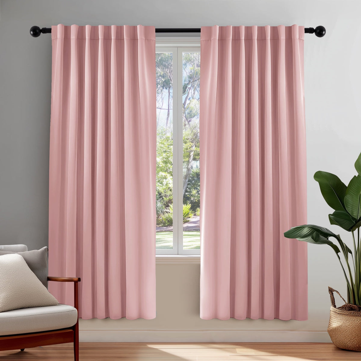 ZOPZO Curtains & Valances, Baby Pink