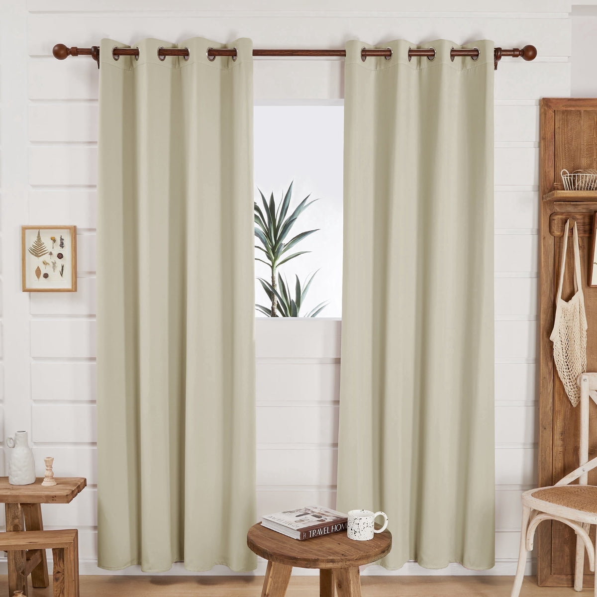 ZOPZO Curtains & Valances, Beige