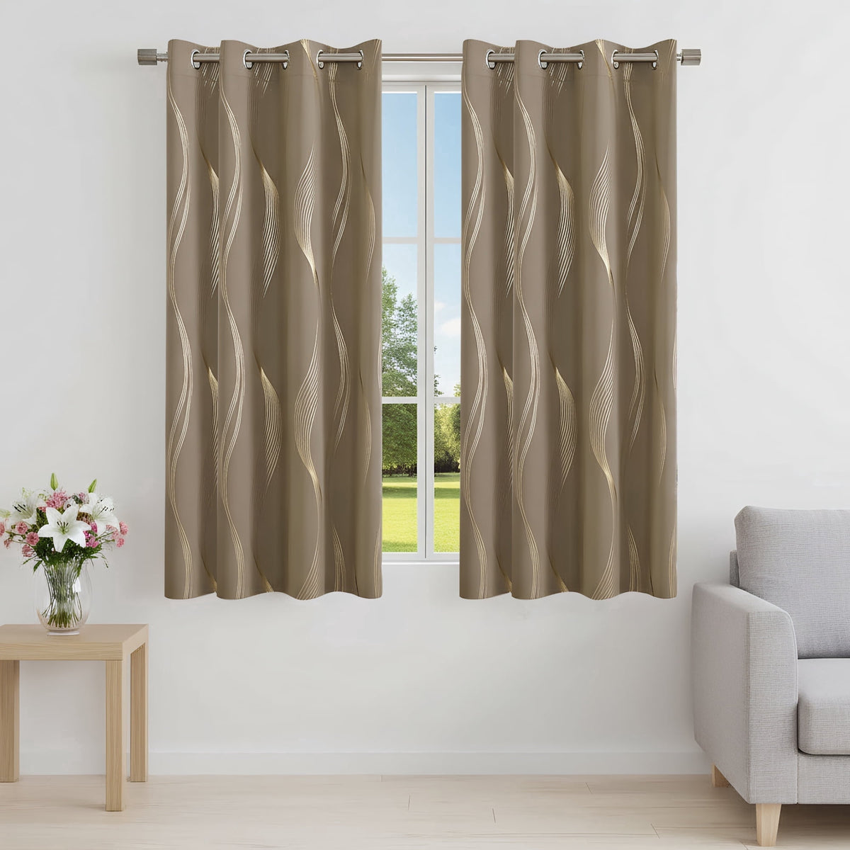 ZOPZO Curtains & Valances, Khaki