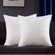 Deconovo Solid Velvet Throw Pillow Covers, 2 Pack - White, 16 x 16