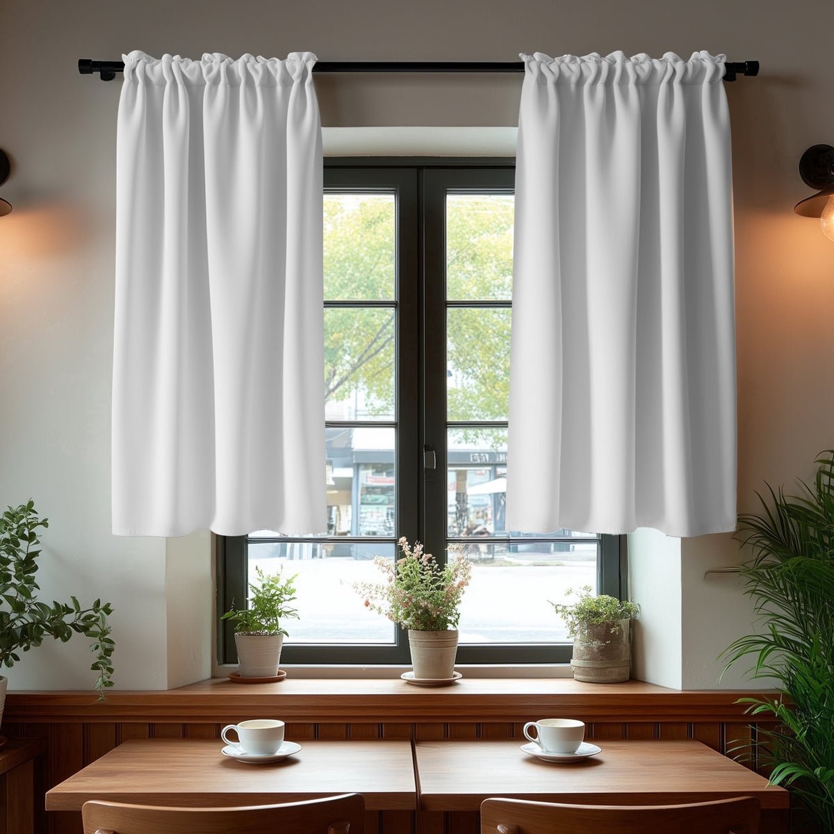 ZOPZO Curtains & Valances, White