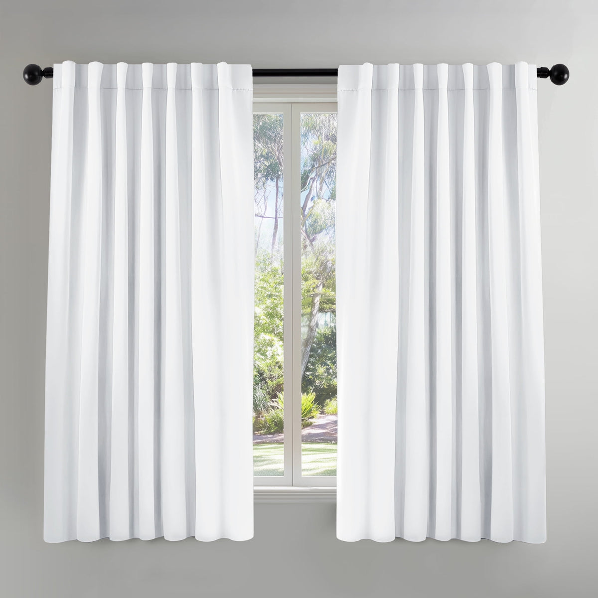 ZOPZO Curtains & Valances, Pure White
