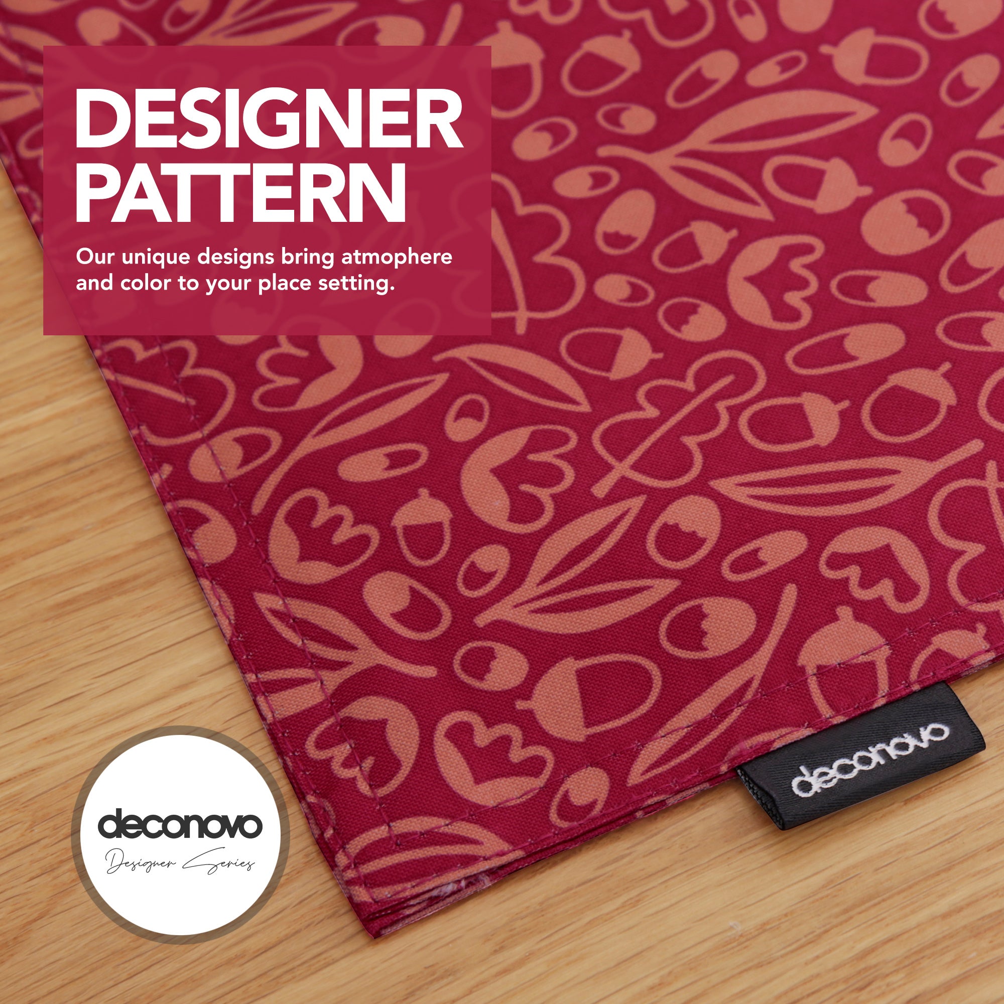 Autumn Print-Rose Red