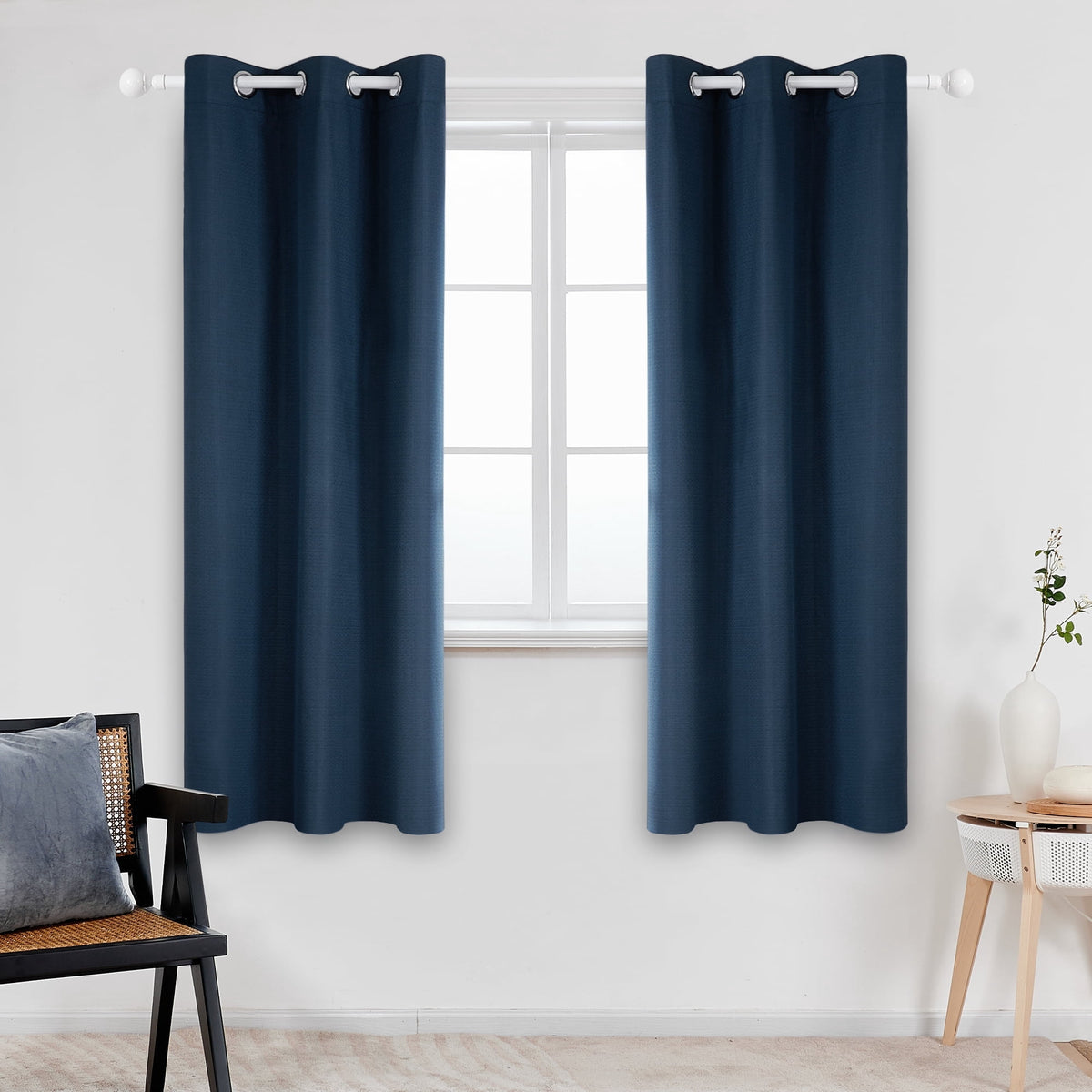 ZOPZO Curtains & Valances, Navy Blue