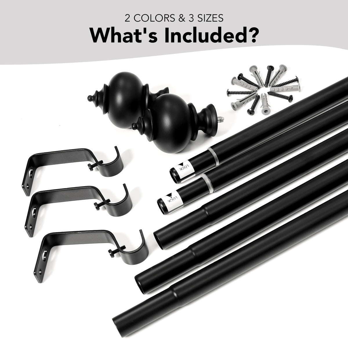 Doos Cutain Rods Deconovo Adjustable Single Curtain Rod for Windows & Doors – Deconovo ...