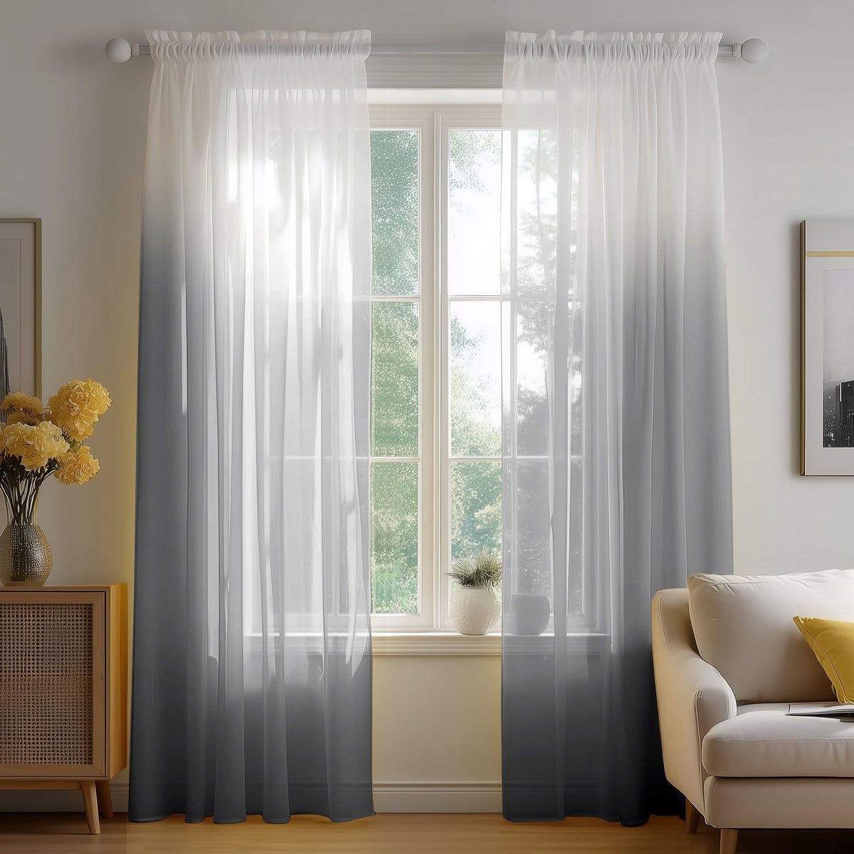 ZOPZO Curtains & Valances, Dark Gray