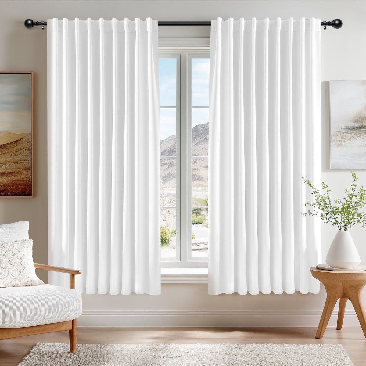 ZOPZO Curtains & Valances, Star White