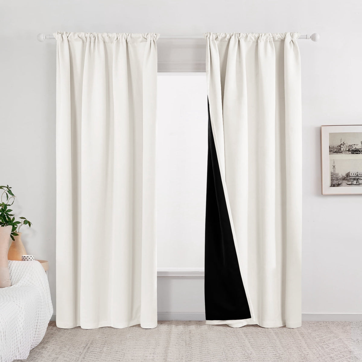 ZOPZO Curtains & Valances, Cream