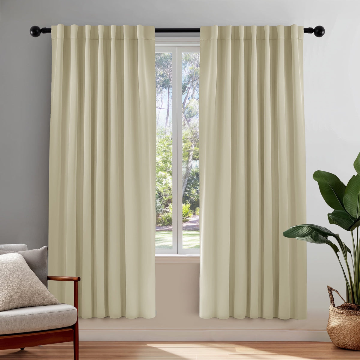ZOPZO Curtains & Valances, Beige
