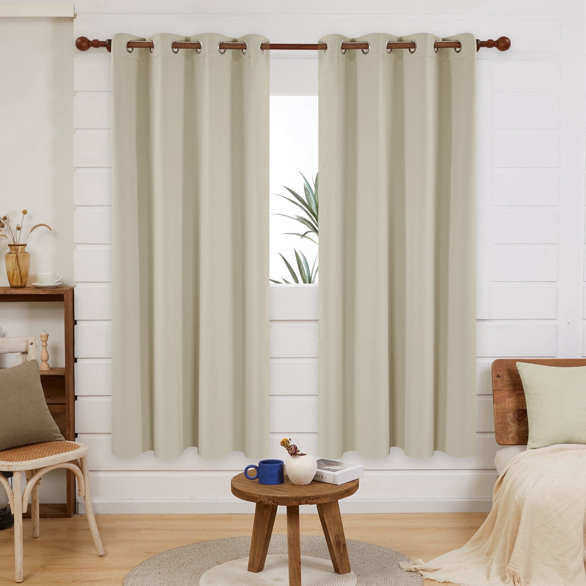 ZOPZO Curtains & Valances, Beige