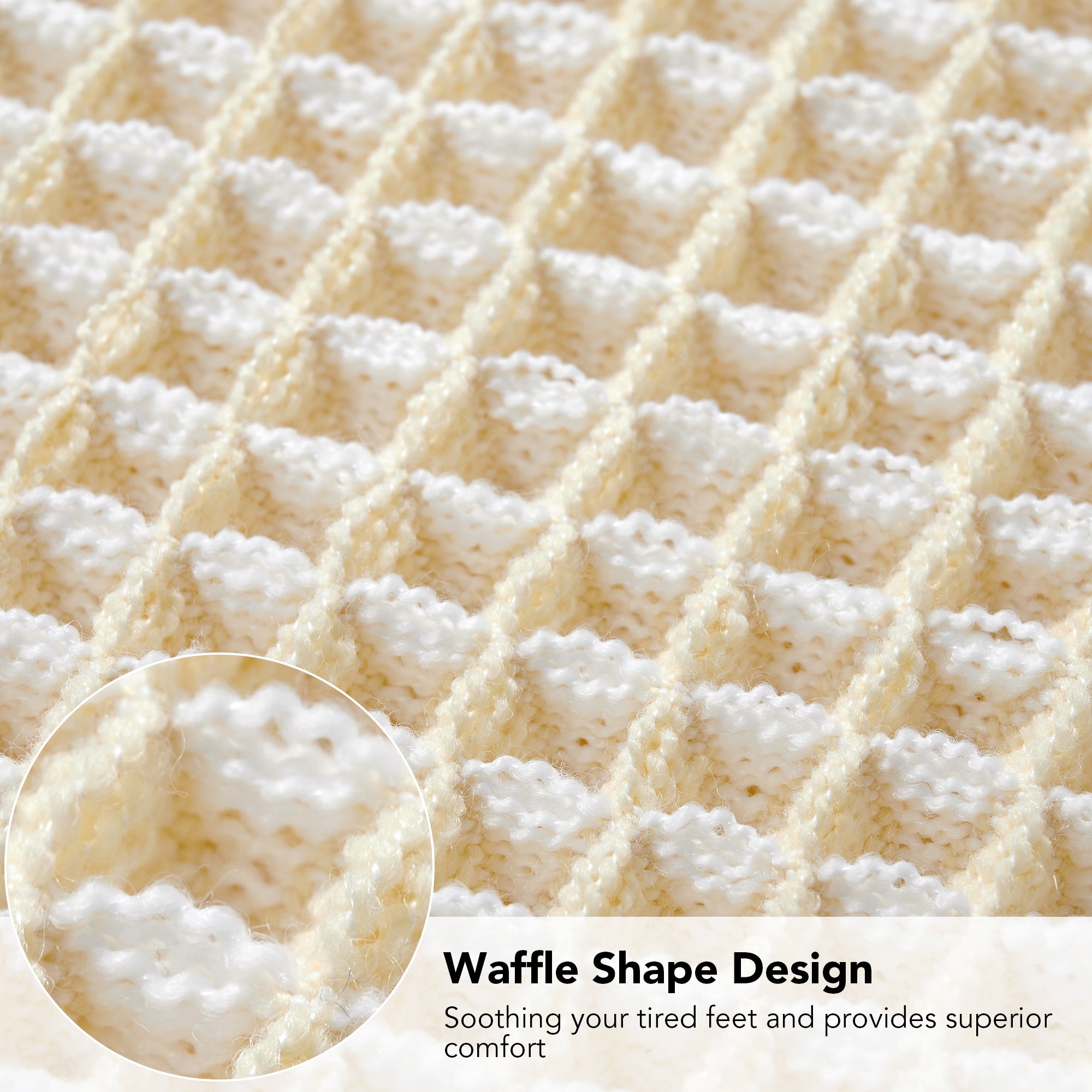 Deconovo Waffle Grid Bathroom Floor Mat Non Slip Absorbent Rug