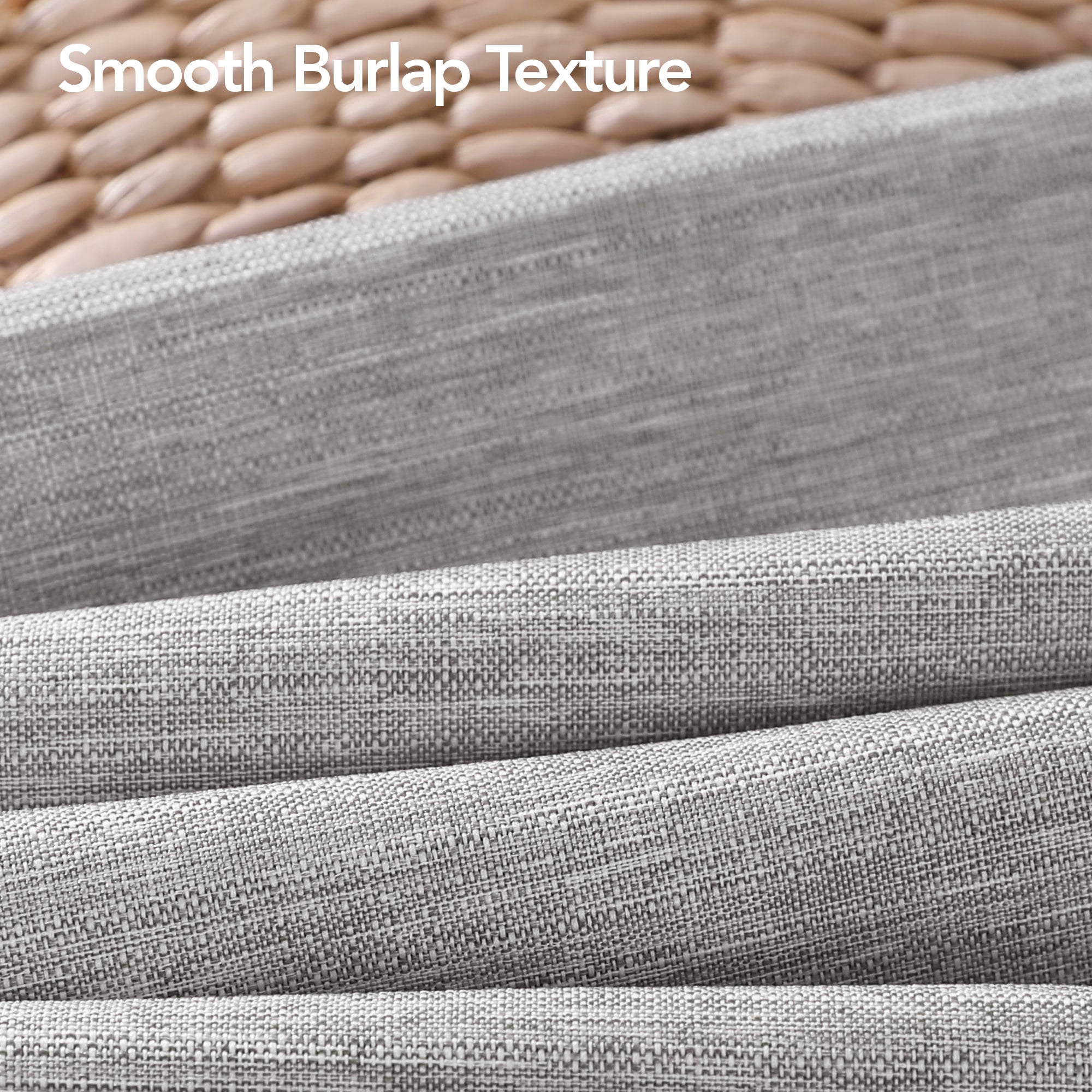 Deconovo 4 Pack Faux Linen Pillow Covers with Hidden Zipper