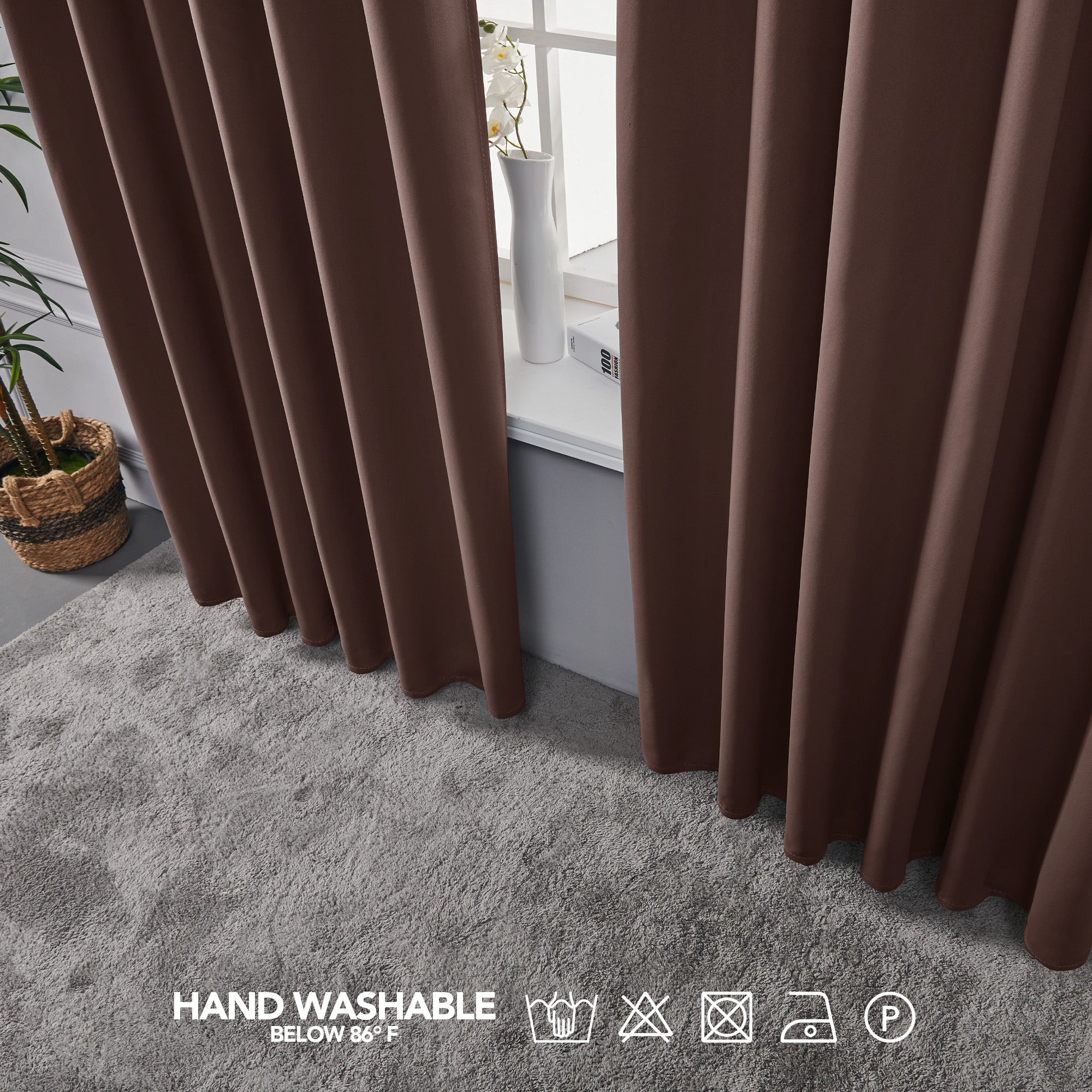 Deconovo 52" Back Tab Thermal Blackout Curtains (2 Panels)