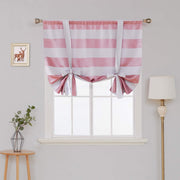 Deconovo Striped Tie-Up Room Darkening Curtain Shade, 1 Panel