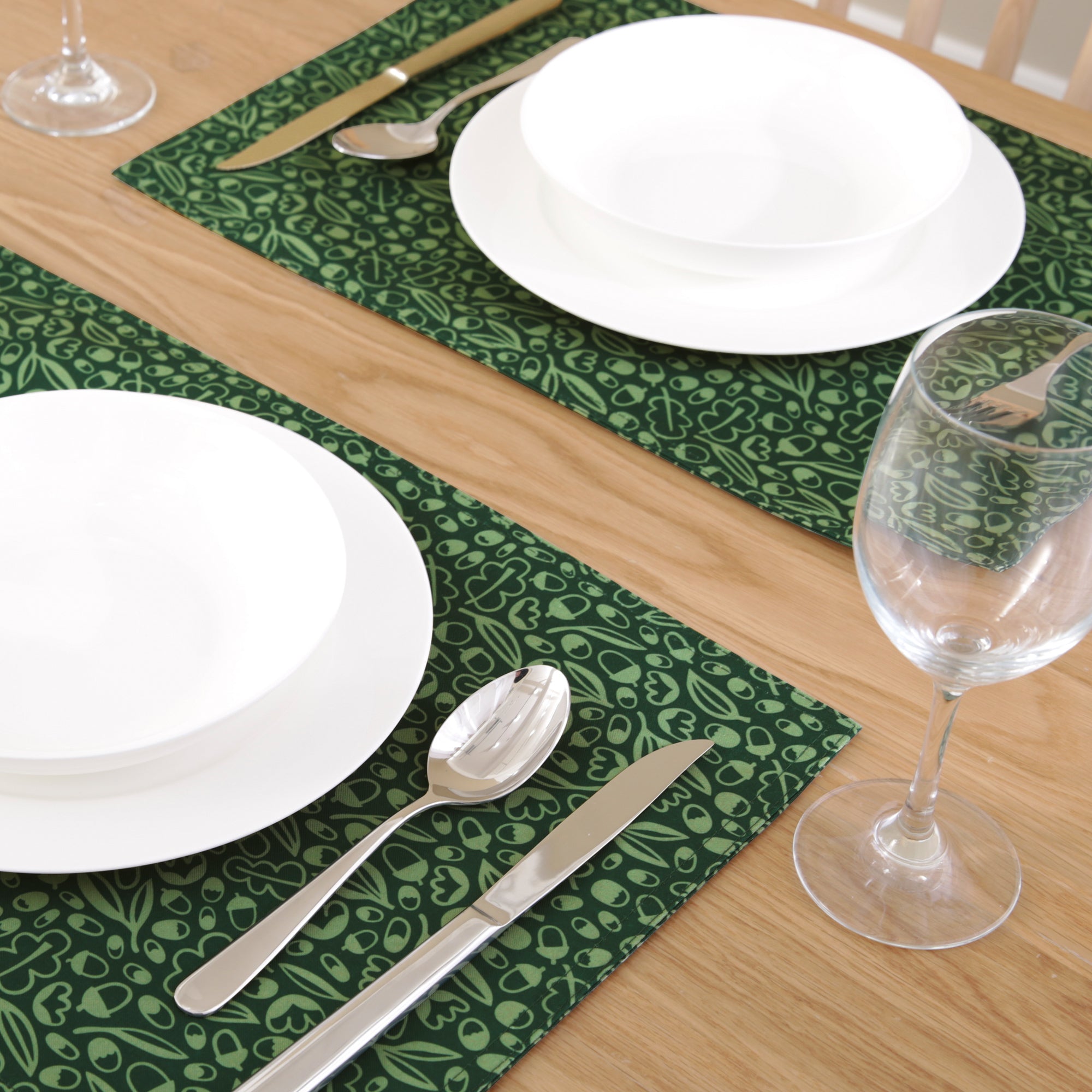 Autumn Print-Dark Green
