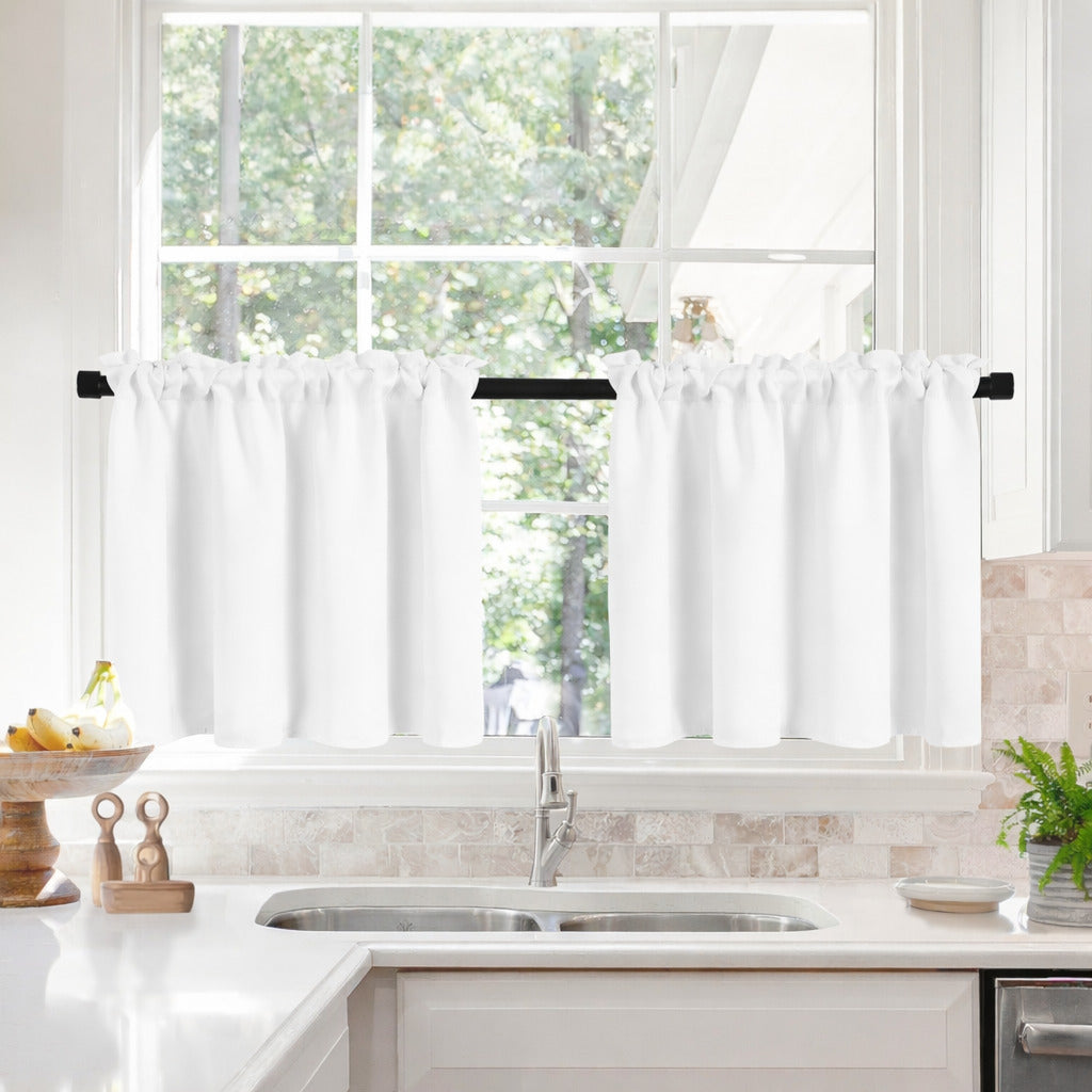 Deconovo Rod Pocket Blackout Curtain Panels Set of 2 with Thermal Insulating Fabric and OEKO-TEX Certification