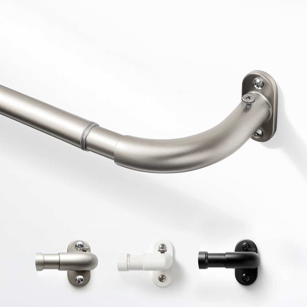 Deconovo Adjustable Wraparound Curtain Rod for Blackout and Room Darkening Curtains