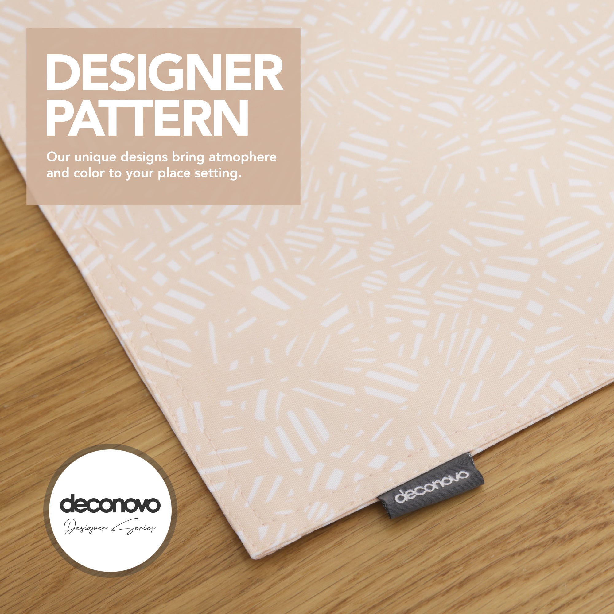 Deconovo Reversible Waterproof Oxford Placemats 12"x18" | Floral & Solid Set of 4