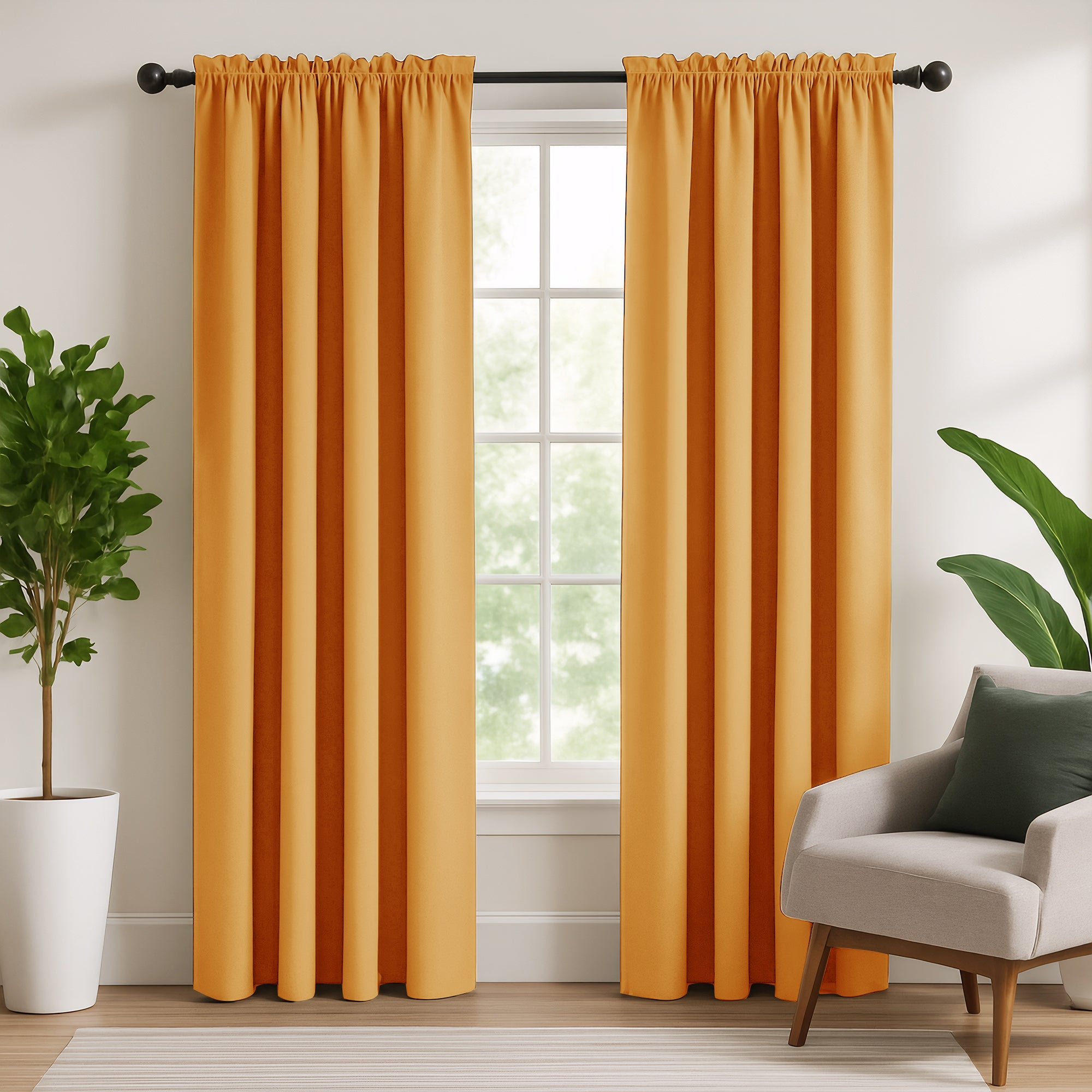 Deconovo Room Darkening Curtain Set – 2 Panels, Rod Pocket, Thermal