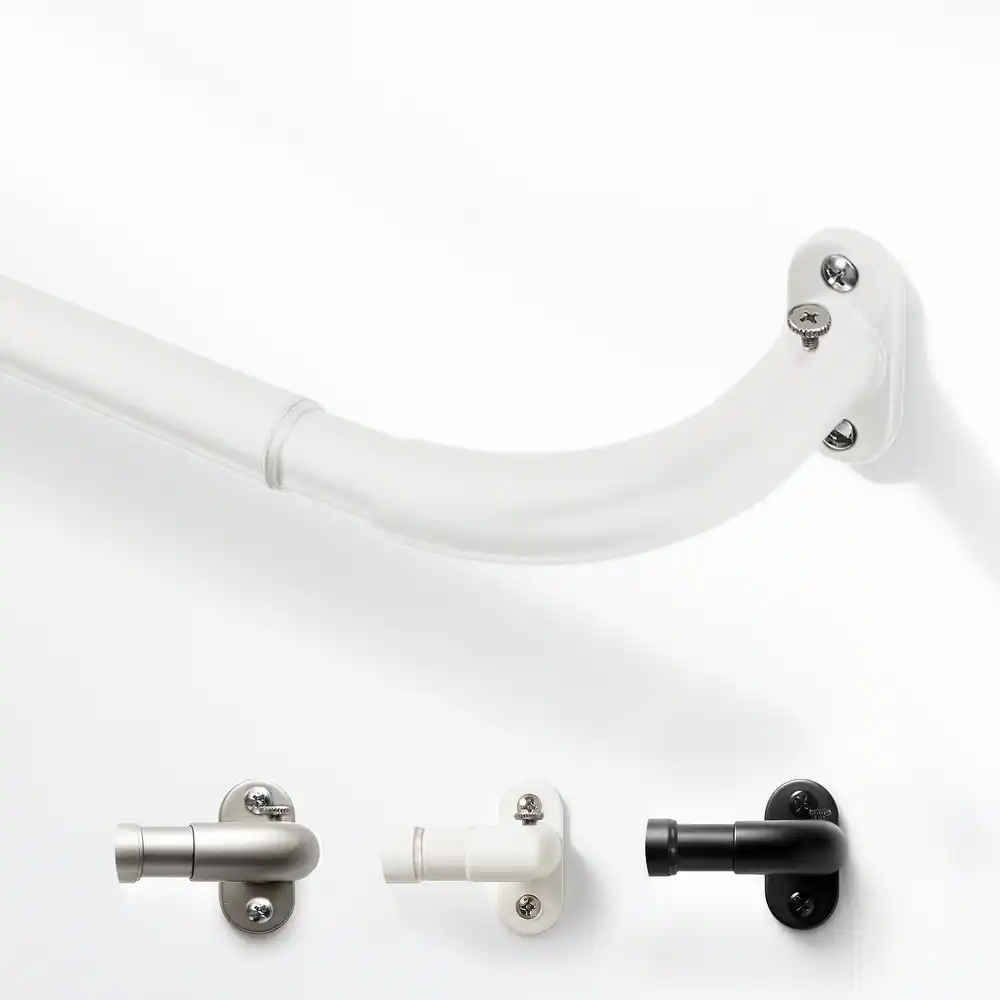 Deconovo Adjustable Wraparound Curtain Rod for Blackout and Room Darkening Curtains