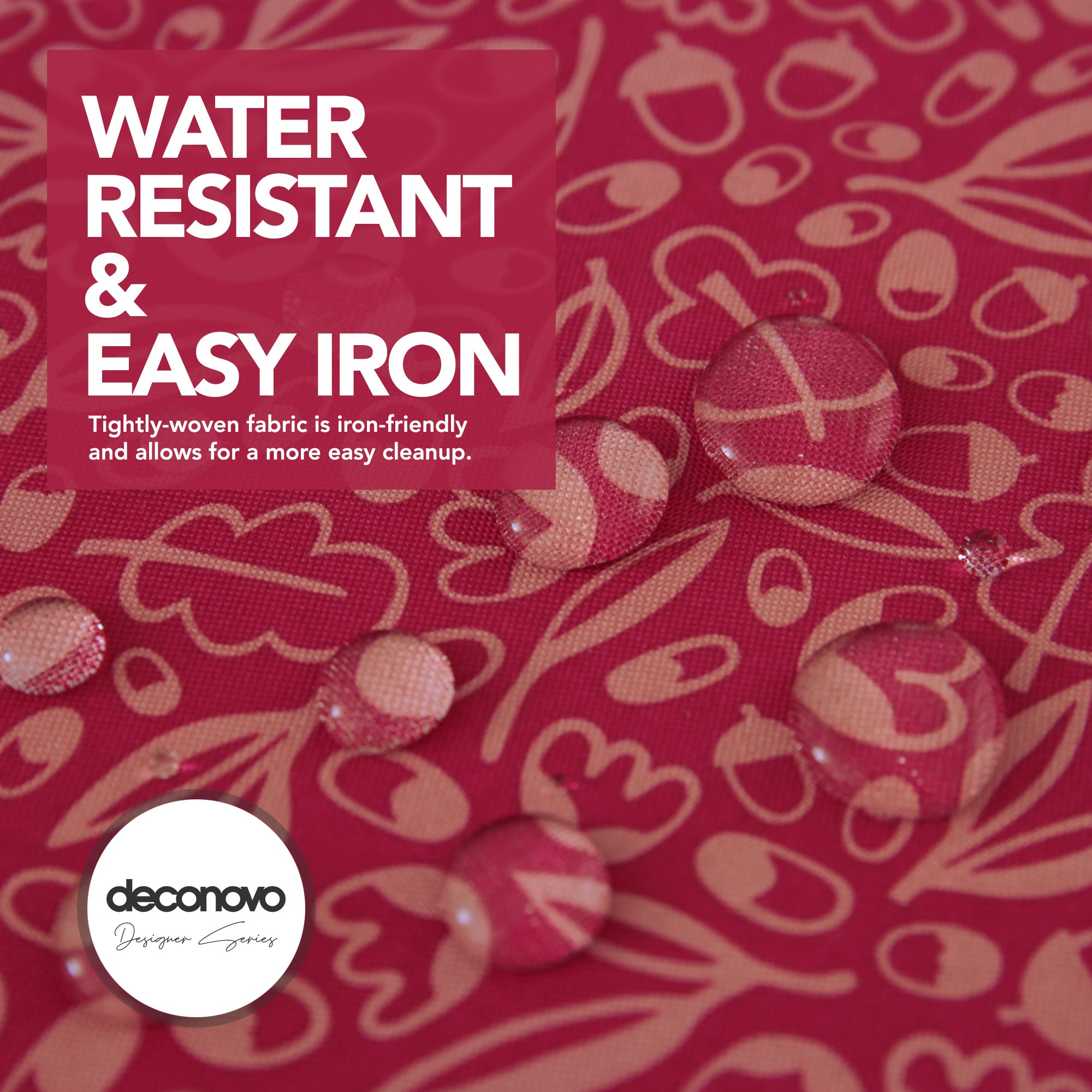 Autumn Print-Rose Red